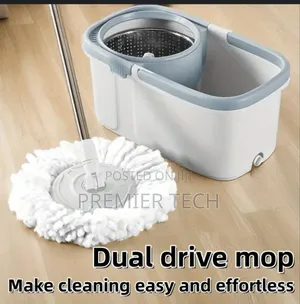 *Fashion Rotary Mop 17l Bucket, 112cm Mop, 2 Rags
