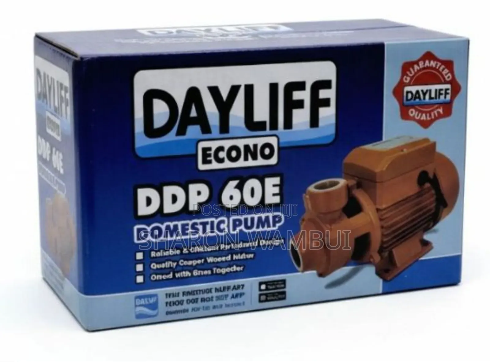 New Dayliff 0.5hp Domestic Pump /0.5hp Dayliff Domestic Pump