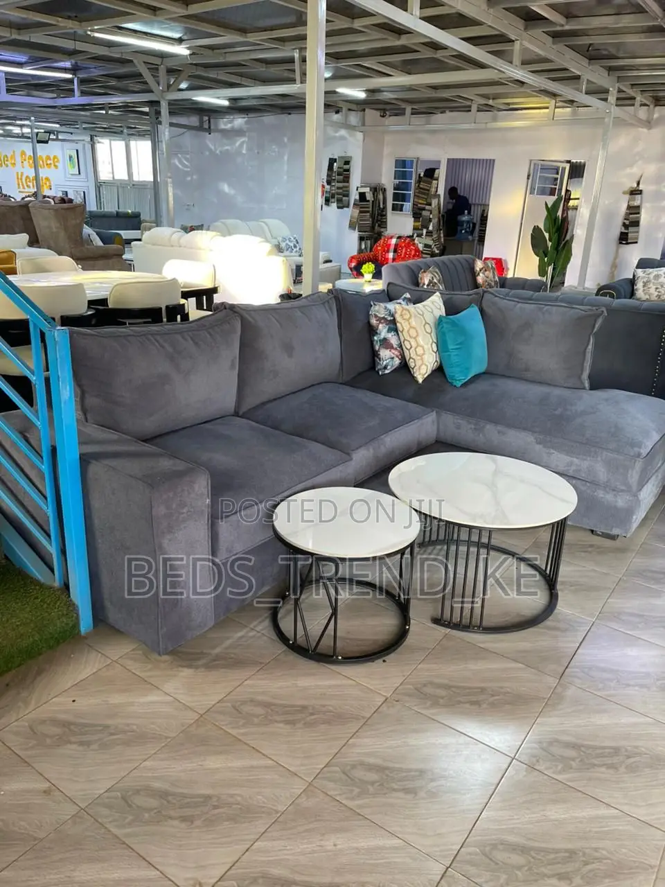 Titled 6 Seater L Sofa