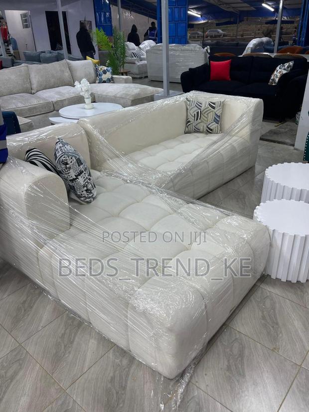 Padded 6 Seater Bubble L Sofa