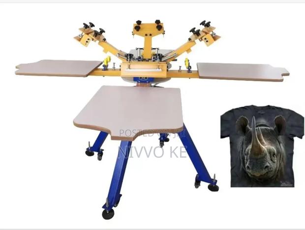4 Colors 4 Stations High Quality And Easy To Use Screen Printer - thumbnail 2
