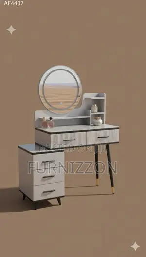 Stylish Dressing Table With Side Storage