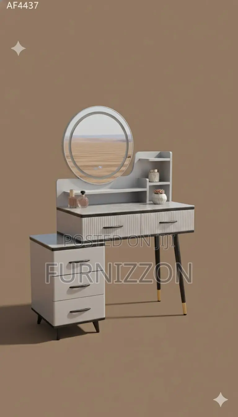 Stylish Dressing Table With Side Storage