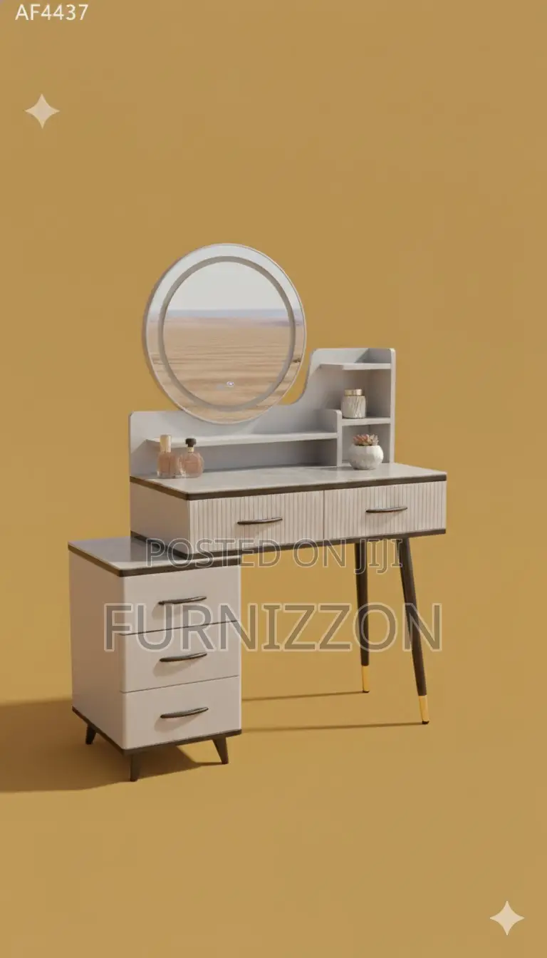 Functional Dressing Table With Side Cabinet