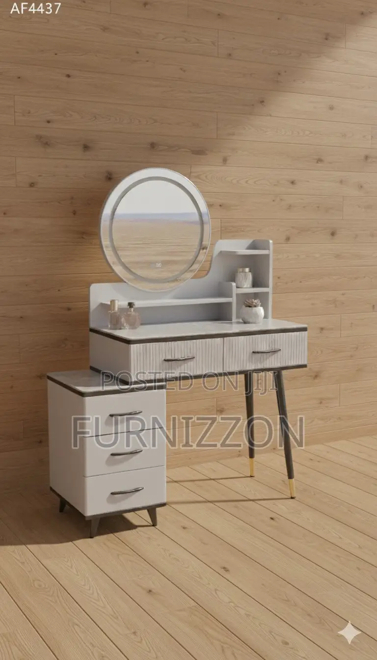 Premium Dressing Table With Side Storage Cabinet
