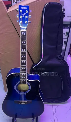 41inch Yamaha Semi Acoustic Box Guitar With Gig Bag ( Blue)