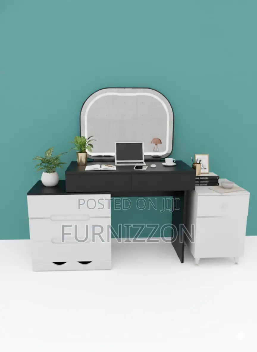 Compact Dressing Table With Storage Cabinets