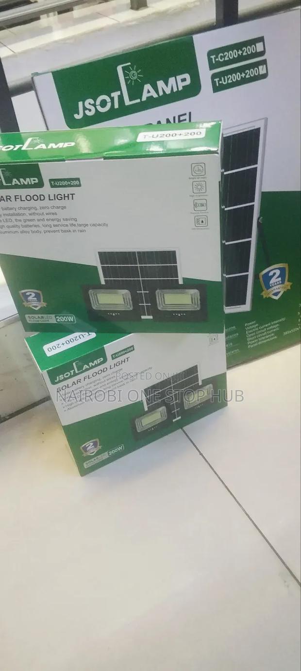 Jsotlamp Outdoor Solar Security Flood Light 200w + 200w Waterproof - main view