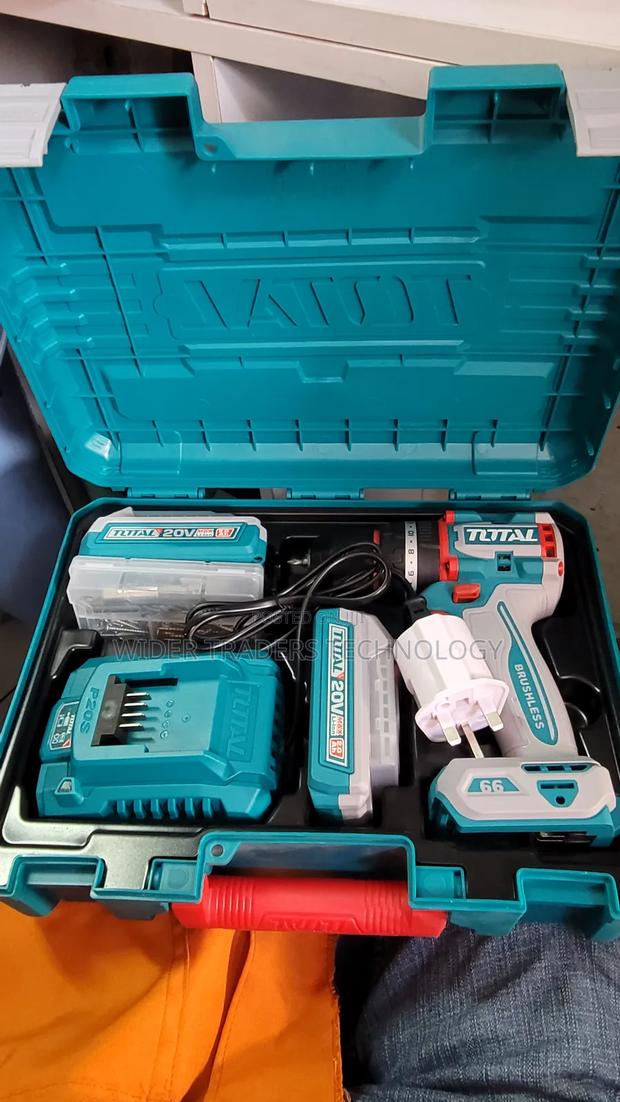 Total 20v 66nm Compact Brushless Cordless Impact Drill Set - thumbnail 2