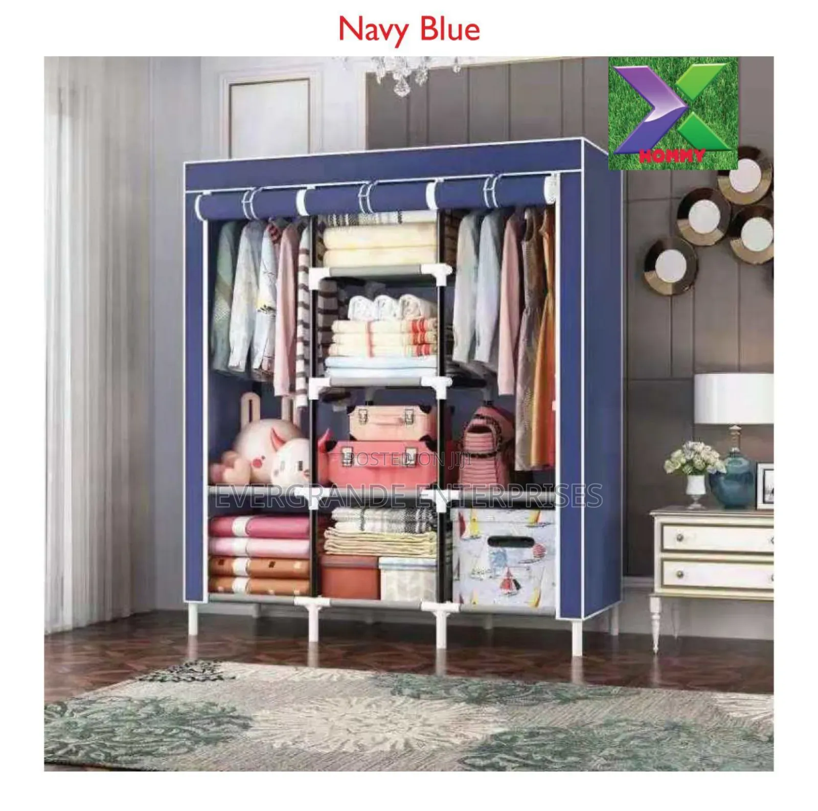 " Wardrobe " Metallic Wardrobe 3 Column