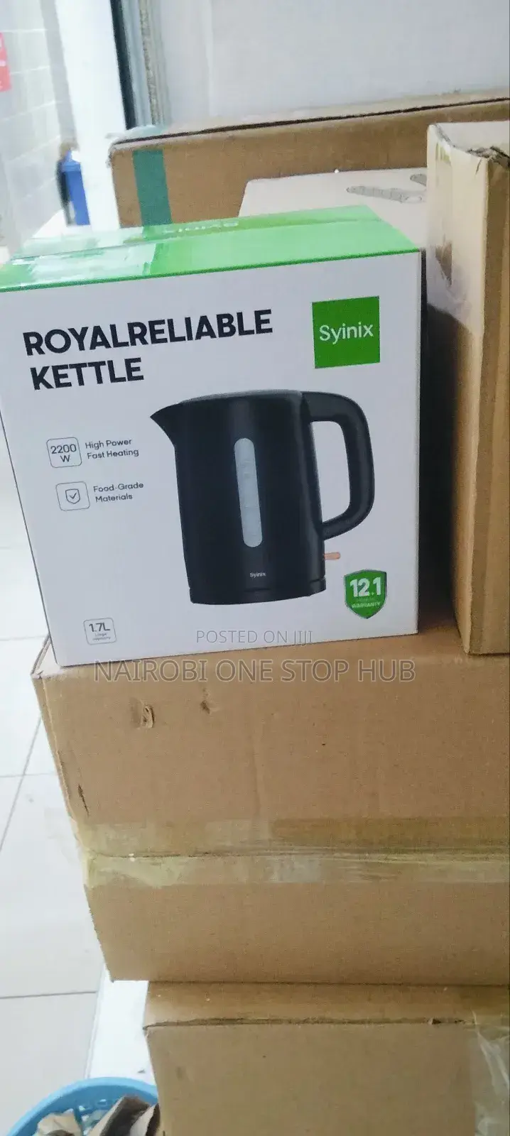 Syinix Electric Kettle 1.7 Litres High Power 2200w