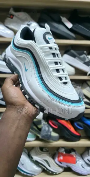 Classic Platinum/Aurora Green/White Colorway Airmax 97