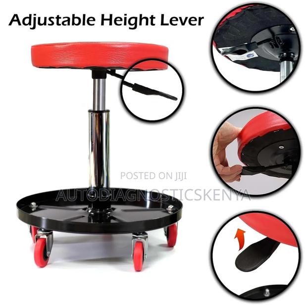 Mechanic Round Creeper Working Stool Seat With Tool Tray