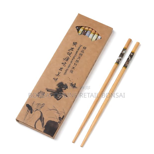 Premium Bamboo Chopsticks, Marble Pattern Boxed Set - main view