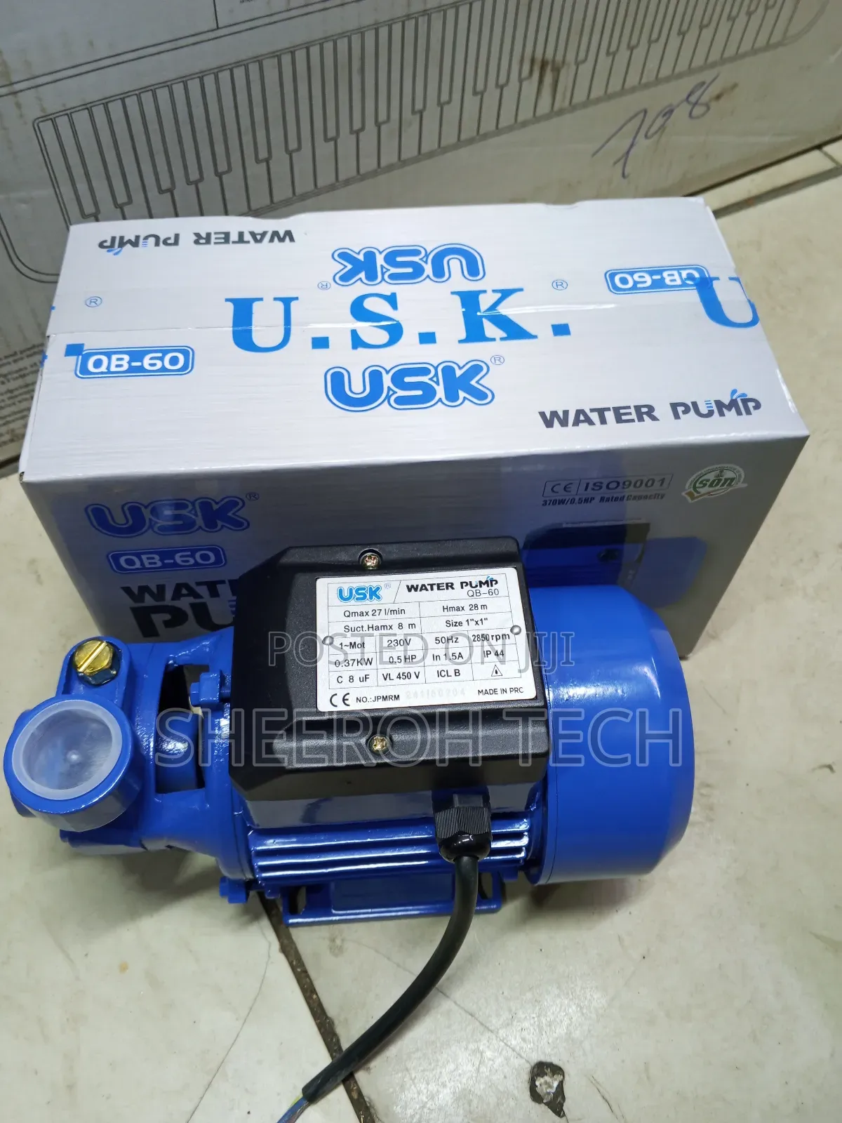 0.5hp Usk Booster Water Pump
