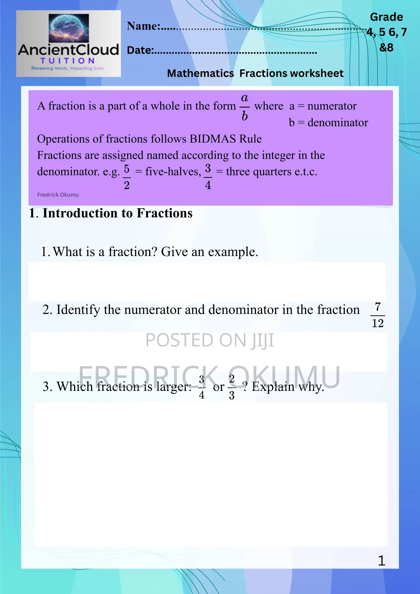 Ancientcloud Academic Hub–Revision Notes, Worksheets Online Help