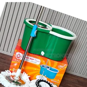 Spin Mop Dark Green Metallic - No Bending, Easy Wringing! Poa