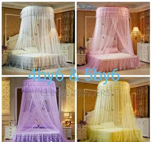 Free Size Round Mosquito Nets Pink,Purple,White,Cream