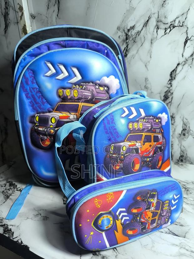 3 in 1 Cartoon School Bag Set - thumbnail 2