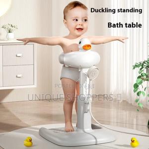 Duckling Standing Bath Stand. Hands-Free, Safe and Comfy Bath Support - main view