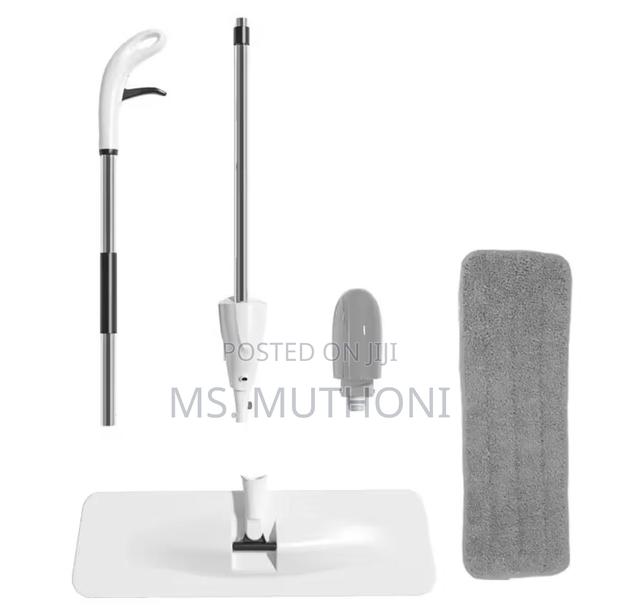 Microfiber Spray Mop With Sprayer and Stainless Steel Handle, - thumbnail 2