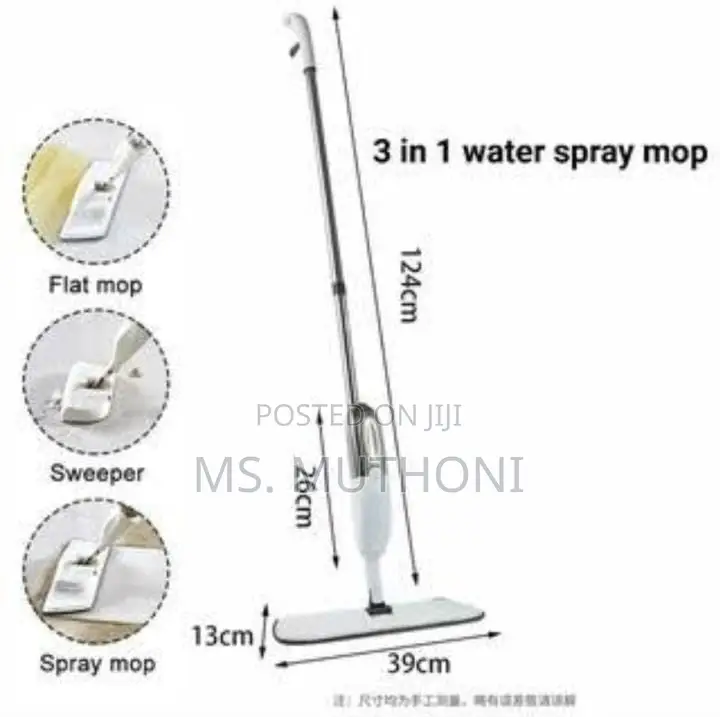 Microfiber Spray Mop With Sprayer and Stainless Steel Handle,