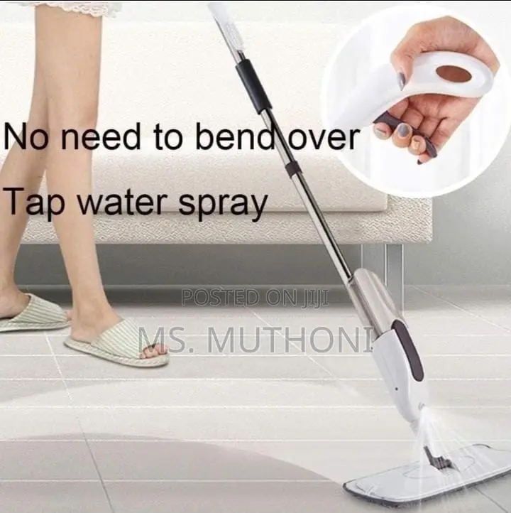 Microfiber Spray Mop With Sprayer and Stainless Steel Handle,
