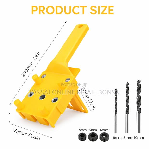 8 Piece Dwelling Hole Jig Drill Locator Set - thumbnail 3