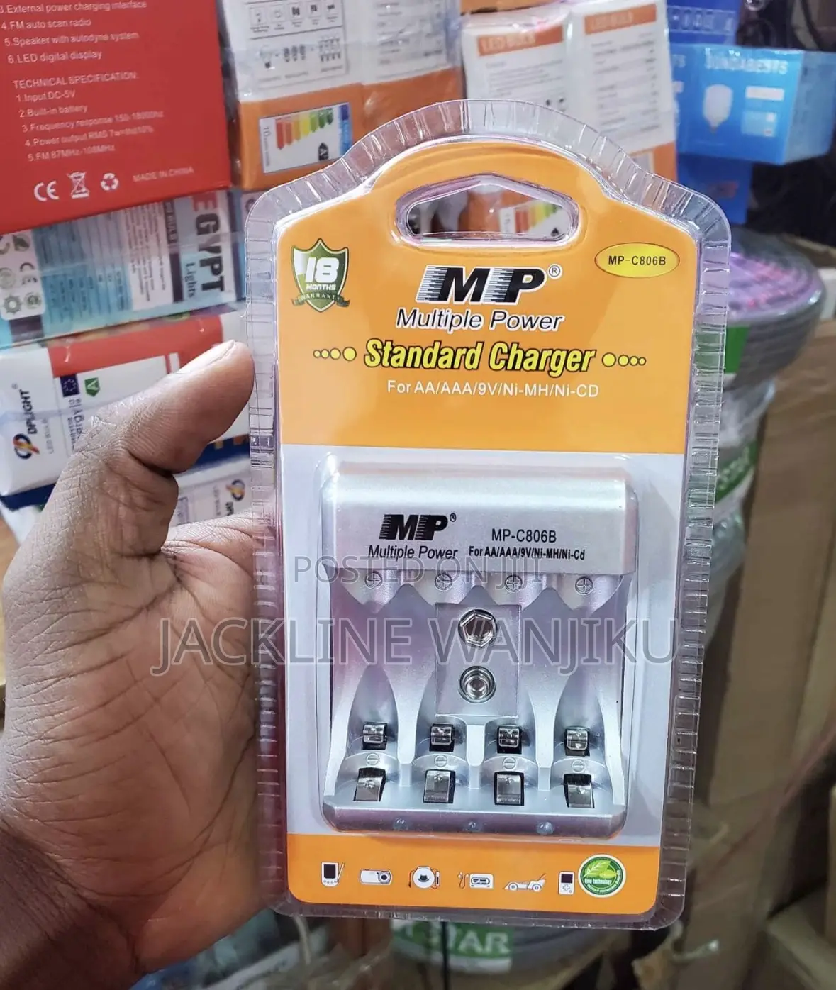 Rechargeable Batteries Charger ; Aaa, Aa and 9v Batteries