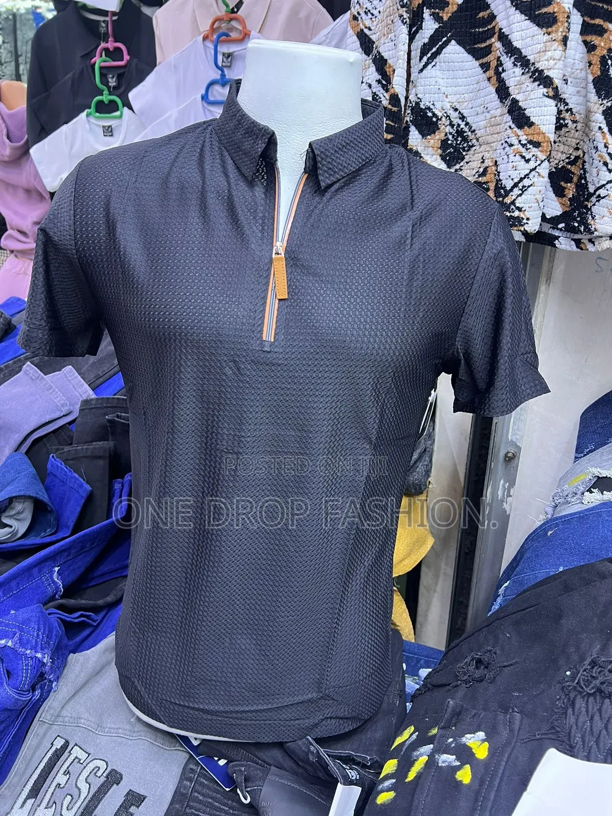 Ziper Men T-Shirt Sizes M-2xl