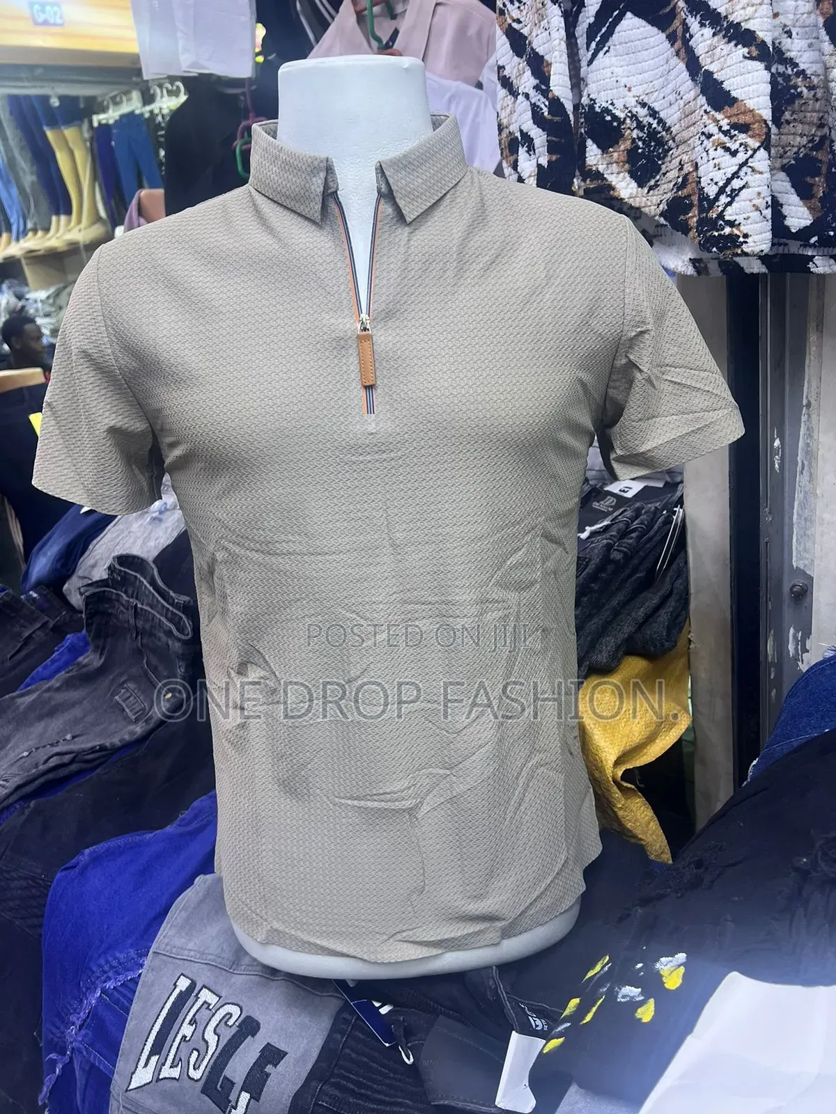 Ziper Men T-Shirt Sizes M-2xl