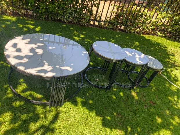 Luxury Black Marble Table Set - main view