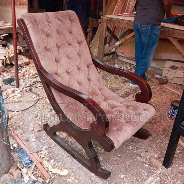 Mahogany Rocking Chairs Upholstered - main view