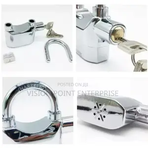 *Stainless Steel Silver Padlock With Alarm