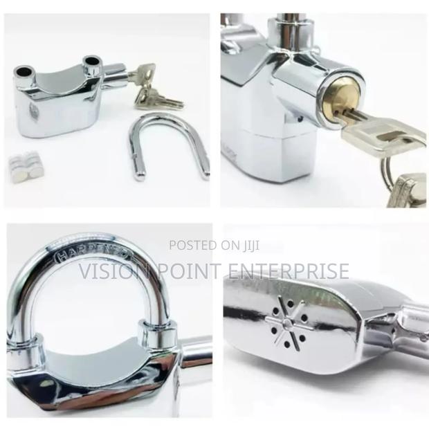 *Stainless Steel Silver Padlock With Alarm - main view