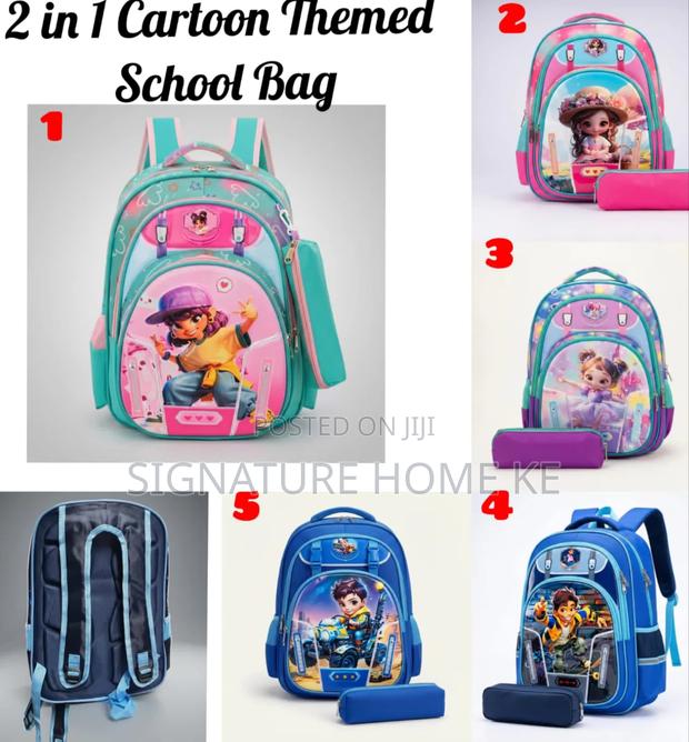 2 in 1 Cartoon Themed School Bag - main view