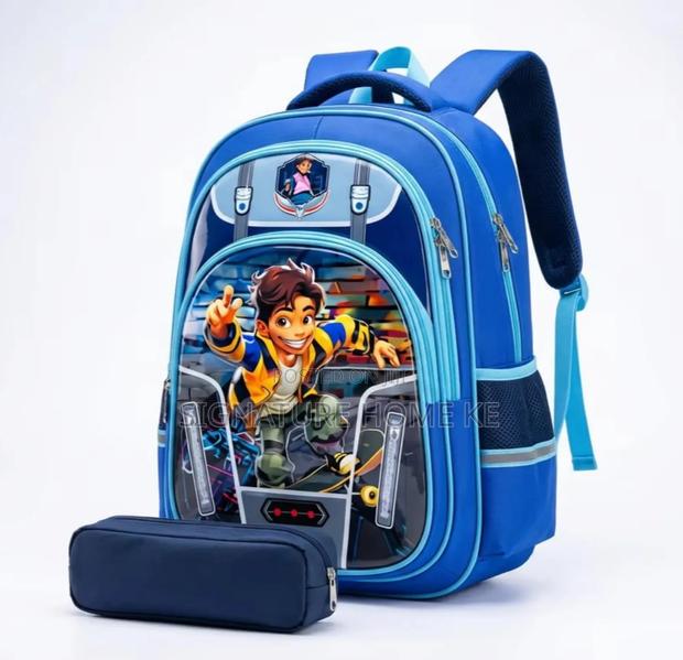 2 in 1 Cartoon Themed School Bag - thumbnail 3