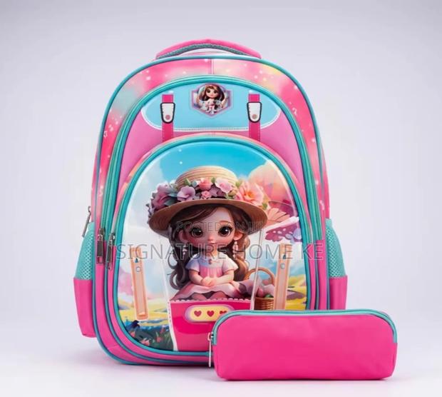 2 in 1 Cartoon Themed School Bag - thumbnail 5