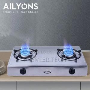 Ailyons Table Top Metallic Two-Burner - main view