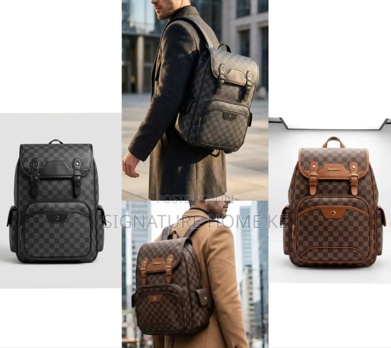 Luxury Checkerboard Backpack