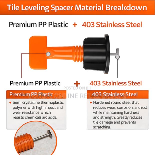 50 PCS Thickened Tile Leveler Tool for Wall and Floor Tile - thumbnail 3