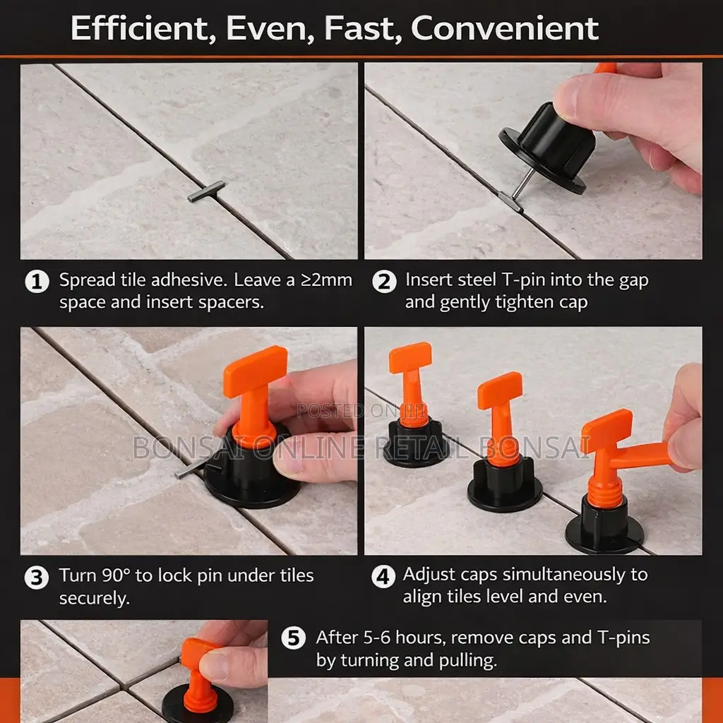 50 PCS Thickened Tile Leveler Tool for Wall and Floor Tile