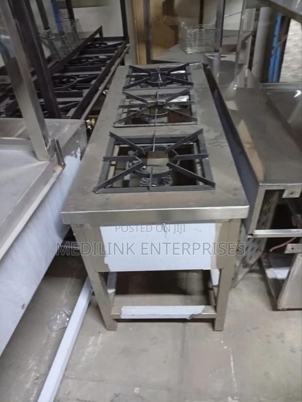Stainless Steel Commercials Kitchen 3-Burner Cooker