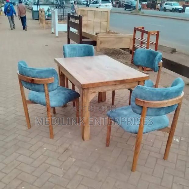Wooden 4-Seater Dinning Table Set - main view