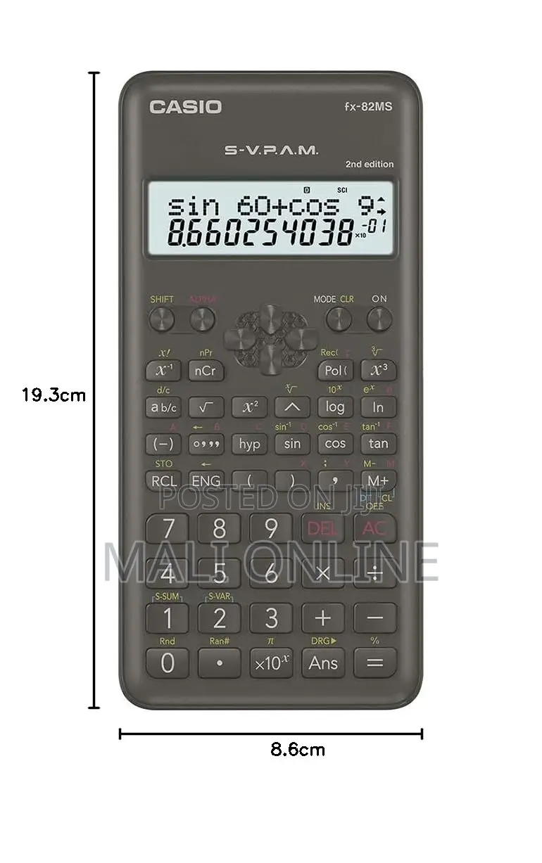Casio Fx-82ms 2nd Edition Scientific Calculator 2 Line Display