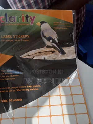Clarity Label Stickers A4 Size