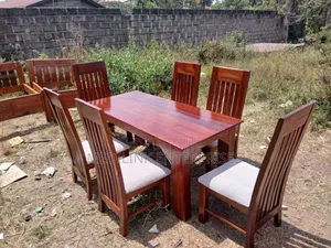 Solid Comp Side Chairs 6-Seater Dinner Set