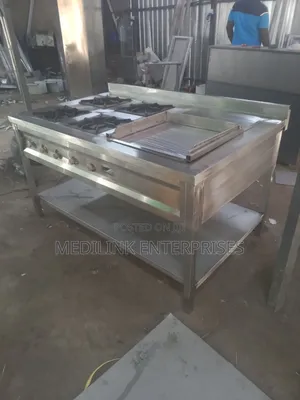 Stainless Cooking Unit (4-Burner Cooker+Grindle)