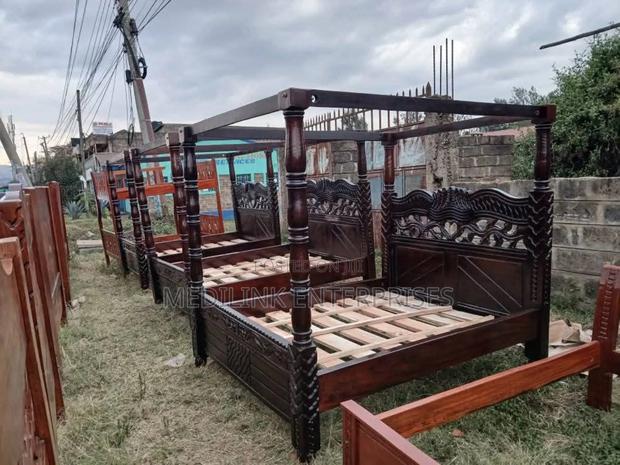 6*6 Mahogany Walnut Poster Beds