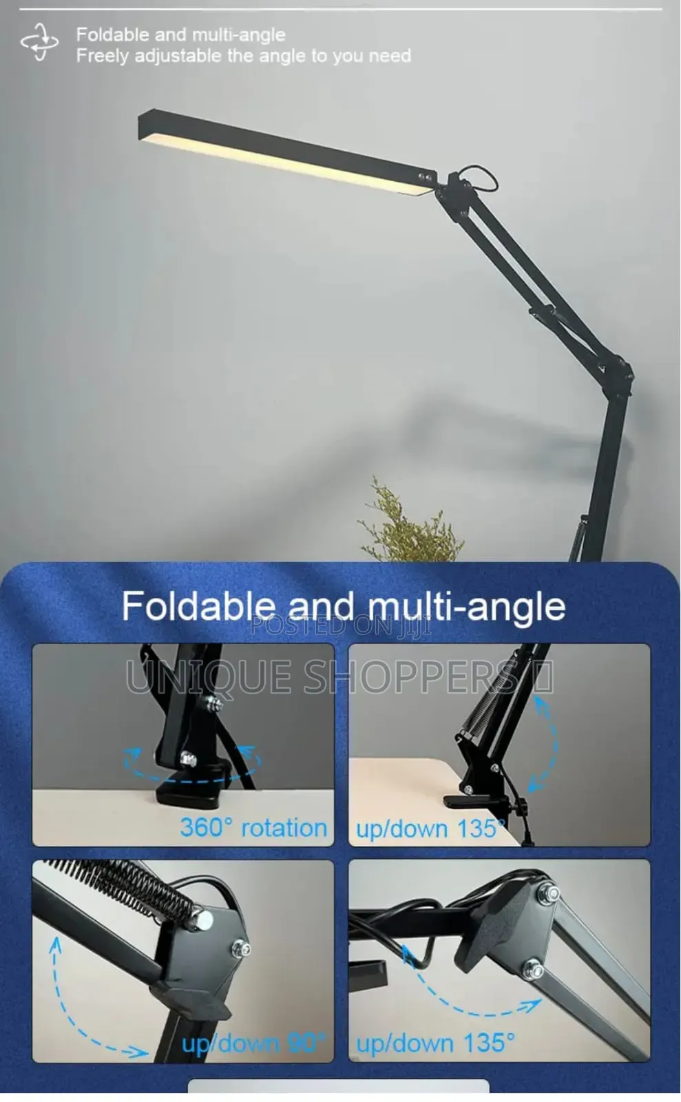 Led 3-Mode Lamp. 
Perfect for Reading, Salons, Bedside, and Study Desk